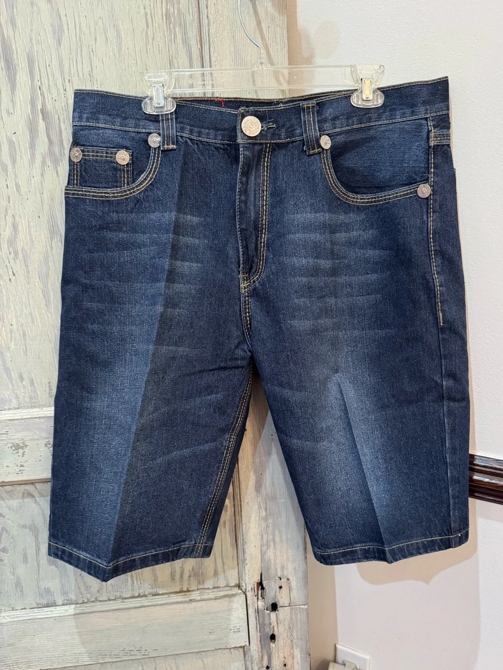 True Religion Geno Super T Cut Off Shorts 38 Dark wash